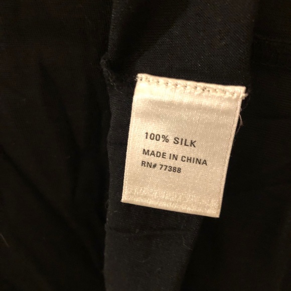 Madewell Hi-Line Silk Black Top - Picture 3 of 4